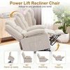 Korser Power Lift Recliner Chair, Electric Lift Recliner for Elderly with Heat and Massage, Recliner Single Sofa with Infinite Position, Electric Lift Chair for Living Room Bedroom, Black(Khaki)