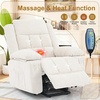 Korser Power Lift Recliner Chair, Electric Lift Recliner for Elderly with Heat and Massage, Recliner Single Sofa with Infinite Position, Electric Lift Chair for Living Room Bedroom, Black(Beige)