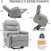 Korser Power Lift Recliner Chair for Elderly, Electric Lift Chair for Adults, Small Recliner with Side Pockets for Living Room Reading Room, Recliner Saves Your Favorite Position, Darkgrey(Lightgrey)