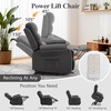 Korser Power Lift Recliner Chair for Elderly, Electric Lift Chair for Adults, Small Recliner with Side Pockets for Living Room Reading Room, Recliner Saves Your Favorite Position, Darkgrey(Darkgrey)