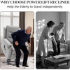 Korser Power Lift Recliner Chair for Elderly, Electric Lift Chair for Adults, Small Recliner with Side Pockets for Living Room Reading Room, Recliner Saves Your Favorite Position, Darkgrey(Lightgrey)
