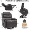 Korser Power Lift Recliner Chair for Elderly, Electric Lift Chair for Adults, Small Recliner with Side Pockets for Living Room Reading Room, Recliner Saves Your Favorite Position, Darkgrey(Darkgrey)