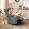 Korser Power Lift Recliner Chair with Massage and Heat for Elderly, Electric Lift Recliner for Adults with 2 Cup Holders, 2 Side and 2 Front Pockets, Lift Chairs Recliners for Living Room, Khaki(Lightgray)