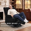Korser Power Lift Recliner Chair with Massage and Heat for Elderly, Electric Lift Recliner for Adults with 2 Cup Holders, 2 Side and 2 Front Pockets, Lift Chairs Recliners for Living Room, Khaki(Black)