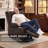 Korser Power Lift Recliner Chair with Massage and Heat for Elderly, Electric Lift Recliner for Adults with 2 Cup Holders, 2 Side and 2 Front Pockets, Lift Chairs Recliners for Living Room, Khaki(Brown)