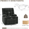Korser Power Lift Recliner Chair with Massage and Heat for Elderly, Electric Lift Recliner for Adults with 2 Cup Holders, 2 Side and 2 Front Pockets, Lift Chairs Recliners for Living Room, Khaki(Darkgray)