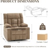 Korser Power Lift Recliner Chair with Massage and Heat for Elderly, Electric Lift Recliner for Adults with 2 Cup Holders, 2 Side and 2 Front Pockets, Lift Chairs Recliners for Living Room, Khaki(Khaki)
