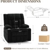 Korser Power Lift Recliner Chair with Massage and Heat for Elderly, Electric Lift Recliner for Adults with 2 Cup Holders, 2 Side and 2 Front Pockets, Lift Chairs Recliners for Living Room, Khaki(Black)