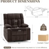 Korser Power Lift Recliner Chair with Massage and Heat for Elderly, Electric Lift Recliner for Adults with 2 Cup Holders, 2 Side and 2 Front Pockets, Lift Chairs Recliners for Living Room, Khaki(Brown)