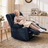 Korser Power Lift Recliner Chair with Massage and Heat for Elderly, Electric Lift Recliner for Adults with 2 Cup Holders, 2 Side and 2 Front Pockets, Lift Chairs Recliners for Living Room, Khaki(Blue)
