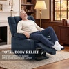 Korser Power Lift Recliner Chair with Massage and Heat for Elderly, Electric Lift Recliner for Adults with 2 Cup Holders, 2 Side and 2 Front Pockets, Lift Chairs Recliners for Living Room, Khaki(Blue)