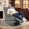 Korser Power Lift Recliner Chair with Massage and Heat for Elderly, Electric Lift Recliner for Adults with 2 Cup Holders, 2 Side and 2 Front Pockets, Lift Chairs Recliners for Living Room, Khaki(Lightgray)