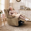 Korser Power Lift Recliner Chair with Massage and Heat for Elderly, Electric Lift Recliner for Adults with 2 Cup Holders, 2 Side and 2 Front Pockets, Lift Chairs Recliners for Living Room, Khaki(Khaki)
