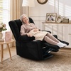 Korser Power Lift Recliner Chair with Massage and Heat for Elderly, Electric Lift Recliner for Adults with 2 Cup Holders, 2 Side and 2 Front Pockets, Lift Chairs Recliners for Living Room, Khaki(Black)