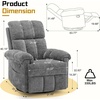 Korser Power Recliner Chair, Electric Recliners for Adults, Small Recliners for Small Spaces, Upholstered Recliner with USB & Type-C Charging Ports, Nursery Chair for Living Room, Chenille, Beige(Grey)