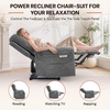 Korser Power Recliner Chair, Electric Recliners for Adults, Small Recliners for Small Spaces, Upholstered Recliner with USB & Type-C Charging Ports, Nursery Chair for Living Room, Chenille, Beige(Classic Grey)