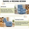 Korser Power Recliner Chair, Electric Recliners for Adults, Small Recliners for Small Spaces, Upholstered Recliner with USB & Type-C Charging Ports, Nursery Chair for Living Room, Chenille, Beige(Misty Blue)