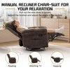 Korser Power Recliner Chair, Electric Recliners for Adults, Small Recliners for Small Spaces, Upholstered Recliner with USB & Type-C Charging Ports, Nursery Chair for Living Room, Chenille, Beige(Brown)