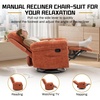 Korser Power Recliner Chair, Electric Recliners for Adults, Small Recliners for Small Spaces, Upholstered Recliner with USB & Type-C Charging Ports, Nursery Chair for Living Room, Chenille, Beige(Orange)