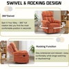 Korser Power Recliner Chair, Electric Recliners for Adults, Small Recliners for Small Spaces, Upholstered Recliner with USB & Type-C Charging Ports, Nursery Chair for Living Room, Chenille, Beige(Orange)
