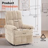 Korser Power Recliner Chair, Electric Recliners for Adults, Small Recliners for Small Spaces, Upholstered Recliner with USB & Type-C Charging Ports, Nursery Chair for Living Room, Chenille, Beige(Classic Khaki)