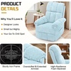 Korser Power Recliner Chair, Electric Recliners for Adults, Small Recliners for Small Spaces, Upholstered Recliner with USB & Type-C Charging Ports, Nursery Chair for Living Room, Chenille, Beige(Blue)
