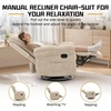 Korser Power Recliner Chair, Electric Recliners for Adults, Small Recliners for Small Spaces, Upholstered Recliner with USB & Type-C Charging Ports, Nursery Chair for Living Room, Chenille, Beige(Khaki-1)