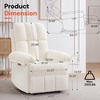 Korser Power Recliner Chair, Electric Recliners for Adults, Small Recliners for Small Spaces, Upholstered Recliner with USB & Type-C Charging Ports, Nursery Chair for Living Room, Chenille, Beige(Classic Beige)