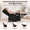 Korser Power Recliner Chair, Electric Recliners for Adults, Small Recliners for Small Spaces, Upholstered Recliner with USB & Type-C Charging Ports, Nursery Chair for Living Room, Chenille, Beige(Classic Black)