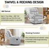 Korser Power Recliner Chair, Electric Recliners for Adults, Small Recliners for Small Spaces, Upholstered Recliner with USB & Type-C Charging Ports, Nursery Chair for Living Room, Chenille, Beige(Silver Grey)