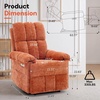 Korser Power Recliner Chair, Electric Recliners for Adults, Small Recliners for Small Spaces, Upholstered Recliner with USB & Type-C Charging Ports, Nursery Chair for Living Room, Chenille, Beige(Classic Orange)
