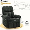 Korser Power Recliner Chair, Electric Recliners for Adults, Small Recliners for Small Spaces, Upholstered Recliner with USB & Type-C Charging Ports, Nursery Chair for Living Room, Chenille, Beige(Black)