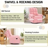 Korser Power Recliner Chair, Electric Recliners for Adults, Small Recliners for Small Spaces, Upholstered Recliner with USB & Type-C Charging Ports, Nursery Chair for Living Room, Chenille, Beige(Pink)