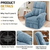 Korser Power Recliner Chair, Electric Recliners for Adults, Small Recliners for Small Spaces, Upholstered Recliner with USB & Type-C Charging Ports, Nursery Chair for Living Room, Chenille, Beige(Airy Blue)