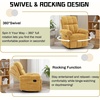 Korser Power Recliner Chair, Electric Recliners for Adults, Small Recliners for Small Spaces, Upholstered Recliner with USB & Type-C Charging Ports, Nursery Chair for Living Room, Chenille, Beige(Yellow-1)