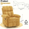 Korser Power Recliner Chair, Electric Recliners for Adults, Small Recliners for Small Spaces, Upholstered Recliner with USB & Type-C Charging Ports, Nursery Chair for Living Room, Chenille, Beige(Yellow-1)