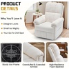 Korser Power Recliner Chair, Electric Recliners for Adults, Small Recliners for Small Spaces, Upholstered Recliner with USB & Type-C Charging Ports, Nursery Chair for Living Room, Chenille, Beige(Beige)