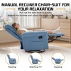 Korser Power Recliner Chair, Electric Recliners for Adults, Small Recliners for Small Spaces, Upholstered Recliner with USB & Type-C Charging Ports, Nursery Chair for Living Room, Chenille, Beige(Misty Blue)