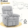 Korser Power Recliner Chair, Electric Recliners for Adults, Small Recliners for Small Spaces, Upholstered Recliner with USB & Type-C Charging Ports, Nursery Chair for Living Room, Chenille, Beige(Silver Grey)