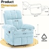 Korser Power Recliner Chair, Electric Recliners for Adults, Small Recliners for Small Spaces, Upholstered Recliner with USB & Type-C Charging Ports, Nursery Chair for Living Room, Chenille, Beige(Blue)