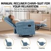 Korser Power Recliner Chair, Electric Recliners for Adults, Small Recliners for Small Spaces, Upholstered Recliner with USB & Type-C Charging Ports, Nursery Chair for Living Room, Chenille, Beige(Airy Blue)