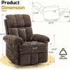 Korser Power Recliner Chair, Electric Recliners for Adults, Small Recliners for Small Spaces, Upholstered Recliner with USB & Type-C Charging Ports, Nursery Chair for Living Room, Chenille, Beige(Brown)
