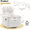 Korser Power Recliner Chair, Electric Recliners for Adults, Small Recliners for Small Spaces, Upholstered Recliner with USB & Type-C Charging Ports, Nursery Chair for Living Room, Chenille, Beige(Beige)