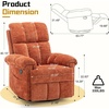 Korser Power Recliner Chair, Electric Recliners for Adults, Small Recliners for Small Spaces, Upholstered Recliner with USB & Type-C Charging Ports, Nursery Chair for Living Room, Chenille, Beige(Orange)