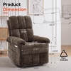 Korser Power Recliner Chair, Electric Recliners for Adults, Small Recliners for Small Spaces, Upholstered Recliner with USB & Type-C Charging Ports, Nursery Chair for Living Room, Chenille, Beige(Classic Brown)
