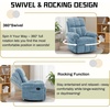 Korser Power Recliner Chair, Electric Recliners for Adults, Small Recliners for Small Spaces, Upholstered Recliner with USB & Type-C Charging Ports, Nursery Chair for Living Room, Chenille, Beige(Airy Blue)