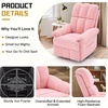 Korser Power Recliner Chair, Electric Recliners for Adults, Small Recliners for Small Spaces, Upholstered Recliner with USB & Type-C Charging Ports, Nursery Chair for Living Room, Chenille, Beige(Pink)