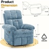 Korser Power Recliner Chair, Electric Recliners for Adults, Small Recliners for Small Spaces, Upholstered Recliner with USB & Type-C Charging Ports, Nursery Chair for Living Room, Chenille, Beige(Airy Blue)