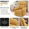 Korser Power Recliner Chair, Electric Recliners for Adults, Small Recliners for Small Spaces, Upholstered Recliner with USB & Type-C Charging Ports, Nursery Chair for Living Room, Chenille, Beige(Yellow-1)