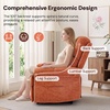 Korser Power Recliner Chair, Electric Recliners for Adults, Small Recliners for Small Spaces, Upholstered Recliner with USB & Type-C Charging Ports, Nursery Chair for Living Room, Chenille, Beige(Classic Orange)